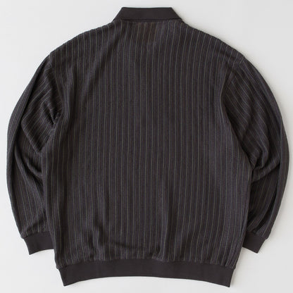 FAT RASCHELO エフエイティー ラッシェロ F32520-CT20【メンズ トップス ポロシャツ ハーフジップ ラッセル編み ストライプ 25FW】