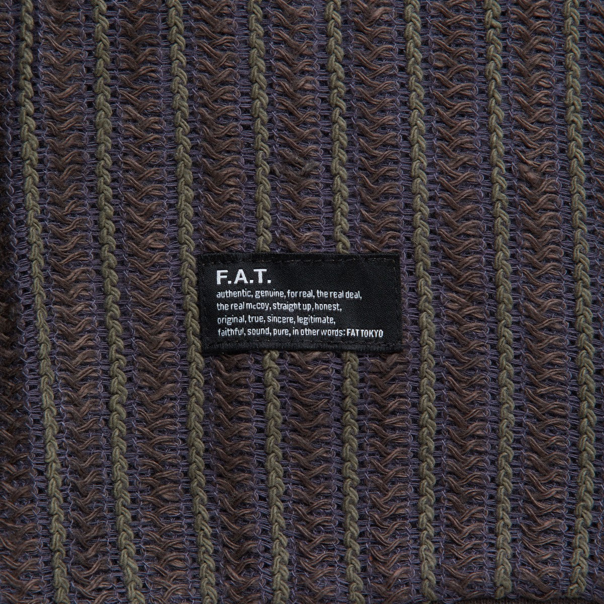 FAT RASCHELO エフエイティー ラッシェロ F32520-CT20【メンズ トップス ポロシャツ ハーフジップ ラッセル編み ストライプ 25FW】