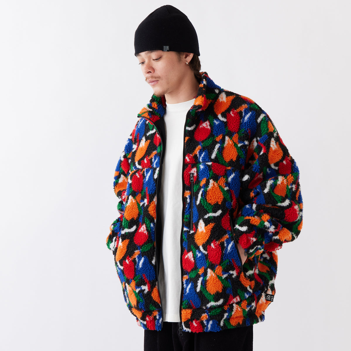 FAT MURONE "TULIPS" エフエイティー MURONE "チューリップス" F32520-JK12【メンズ アウター コラボ ブルゾン ボアフリース スタンドカラー コラボ 25FW】