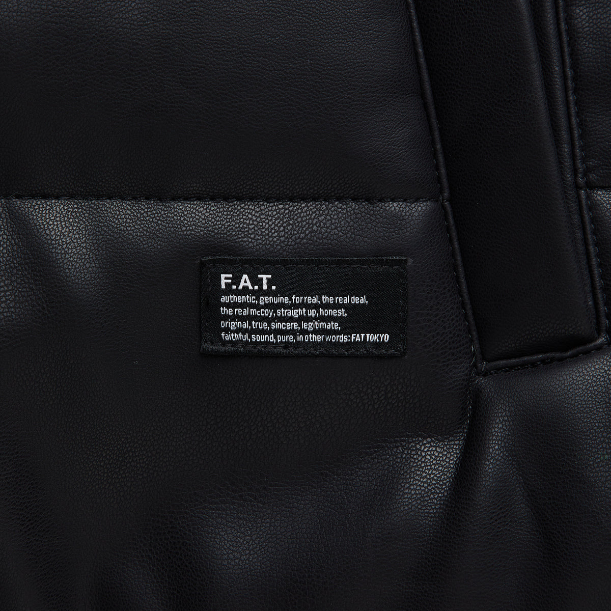 FAT BEEBUBBLE エフエイティー ビーバブル F32520-JK15【メンズ 中綿ジャケット シンサレート 合皮 防寒 アウター 25FW】