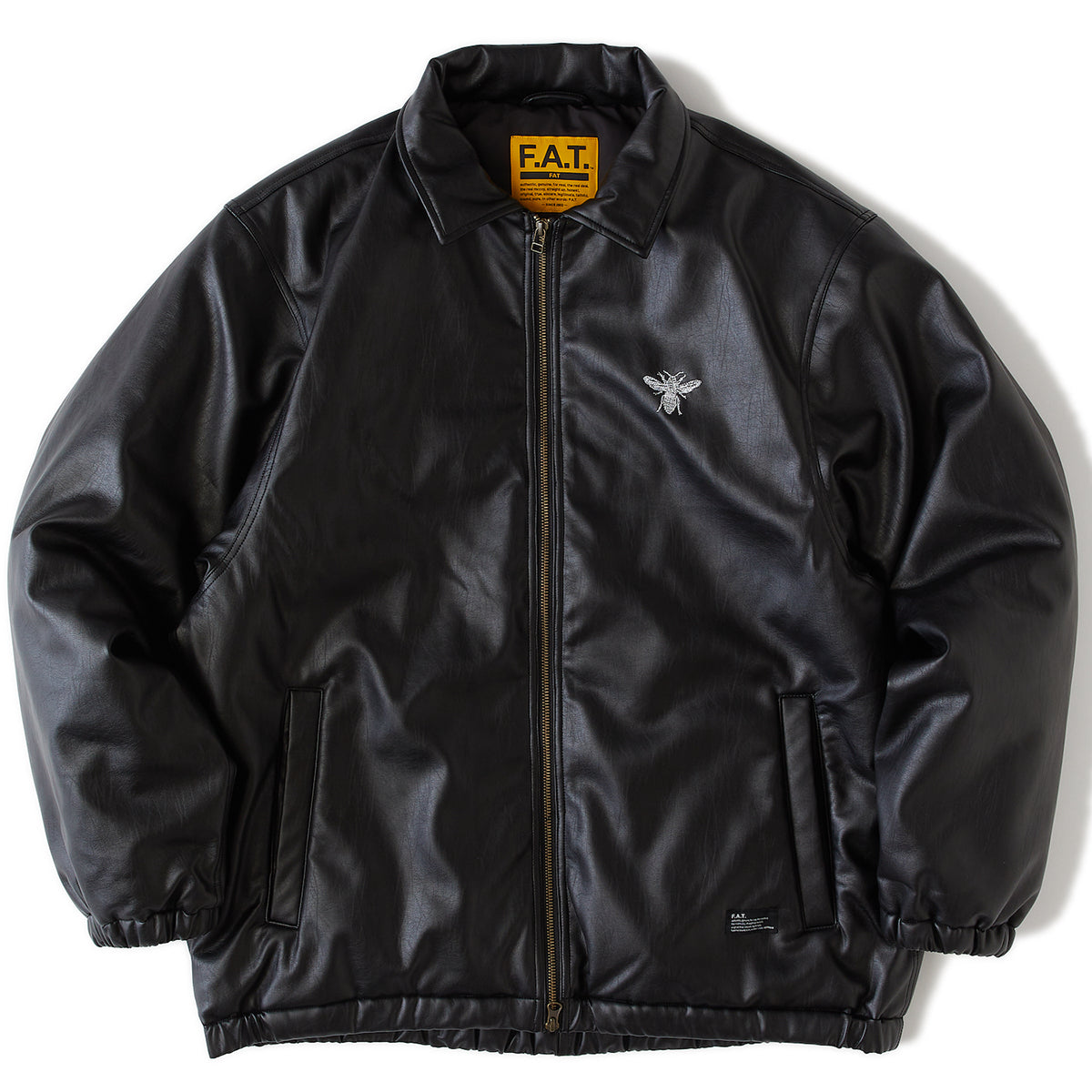 FAT BEEZZLER エフエイティー ビーズラー F32520-JK18【メンズ ブルゾン 合皮 中綿ジャケット ジップアップ 防寒 25FW】