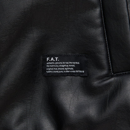 FAT BEEZZLER エフエイティー ビーズラー F32520-JK18【メンズ ブルゾン 合皮 中綿ジャケット ジップアップ 防寒 25FW】