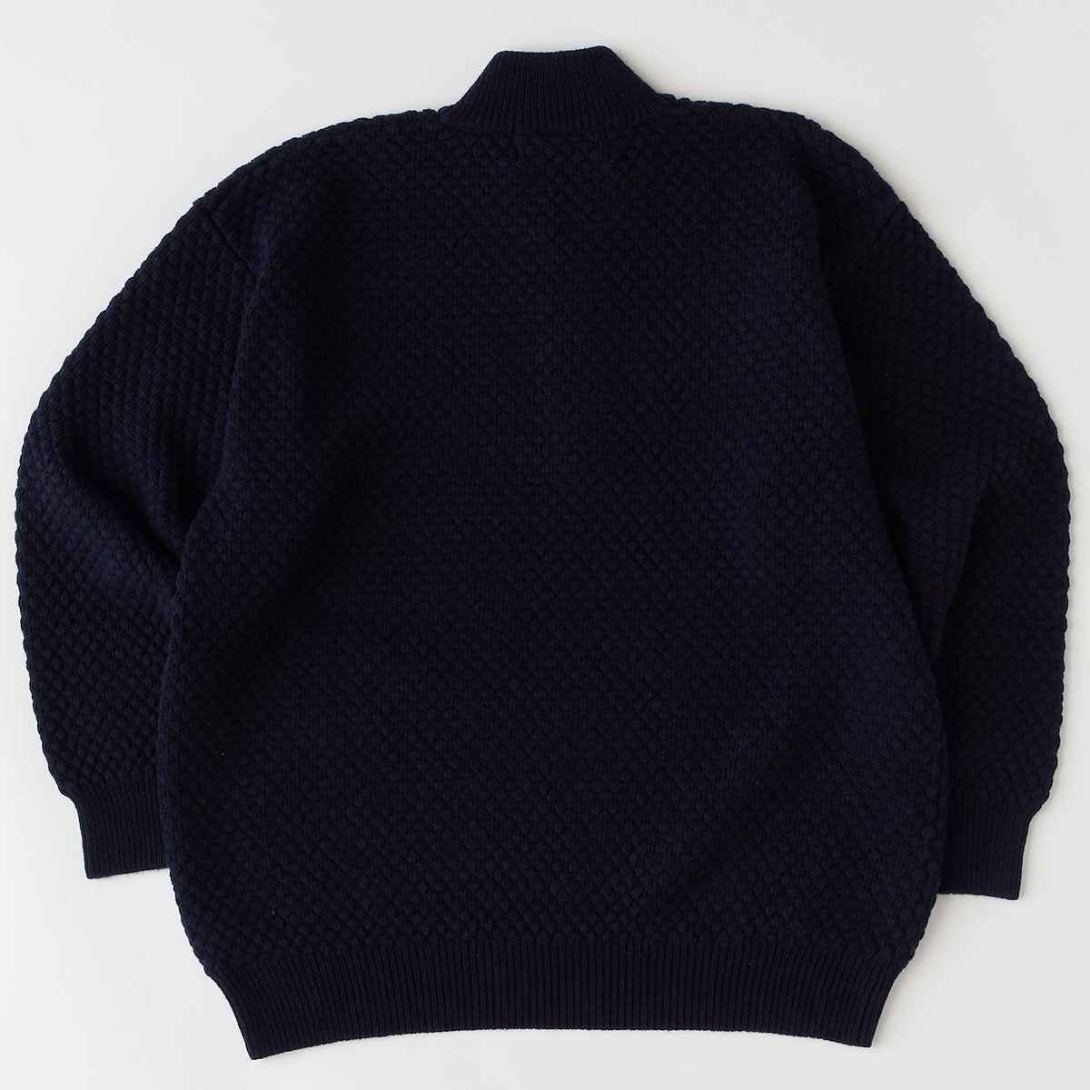 FAT POPHALF エフエイティー ポップハーフ F32520-KN05【メンズ トップス ハーフジップ ニット ウール セーター ミニマル 25FW】