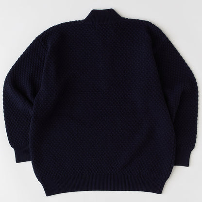 FAT POPHALF エフエイティー ポップハーフ F32520-KN05【メンズ トップス ハーフジップ ニット ウール セーター ミニマル 25FW】