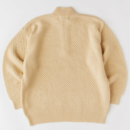 FAT POPHALF エフエイティー ポップハーフ F32520-KN05【メンズ トップス ハーフジップ ニット ウール セーター ミニマル 25FW】