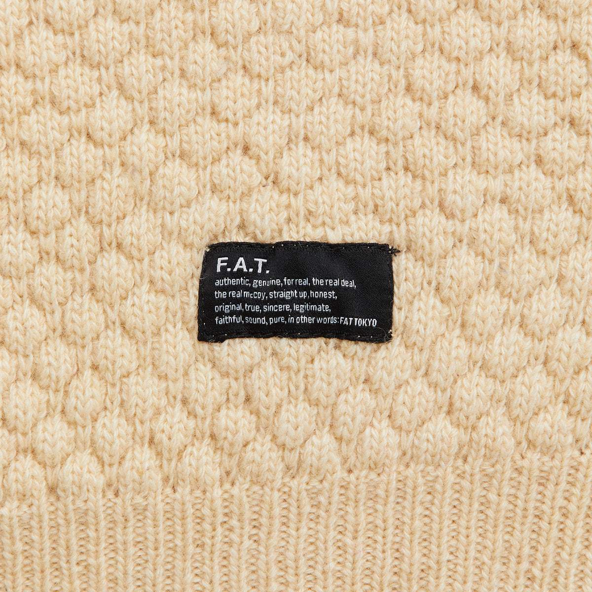 FAT POPHALF エフエイティー ポップハーフ F32520-KN05【メンズ トップス ハーフジップ ニット ウール セーター ミニマル 25FW】