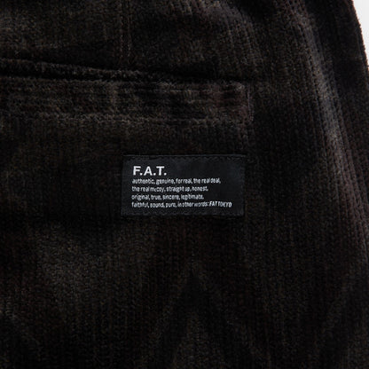 FAT MEGANATIVE エフエイティー メガネイティブ F32520-PN23【メンズ ワイドパンツ コーデュロイ ネイティブ柄 イージーパンツ 秋冬 25FW】