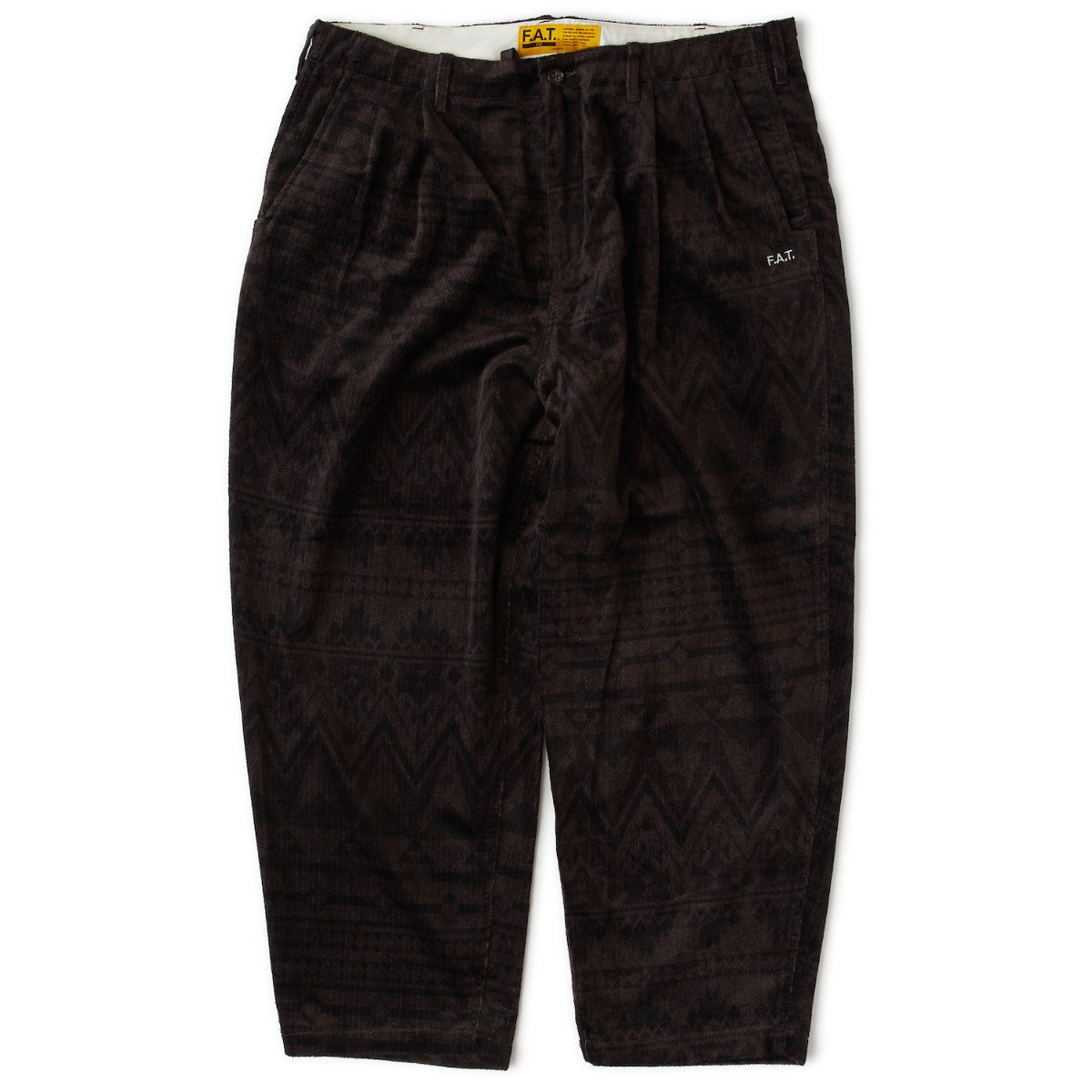 FAT MEGANATIVE エフエイティー メガネイティブ F32520-PN23【メンズ ワイドパンツ コーデュロイ ネイティブ柄 イージーパンツ 秋冬 25FW】