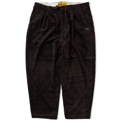 FAT MEGANATIVE エフエイティー メガネイティブ F32520-PN23【メンズ ワイドパンツ コーデュロイ ネイティブ柄 イージーパンツ 秋冬 25FW】