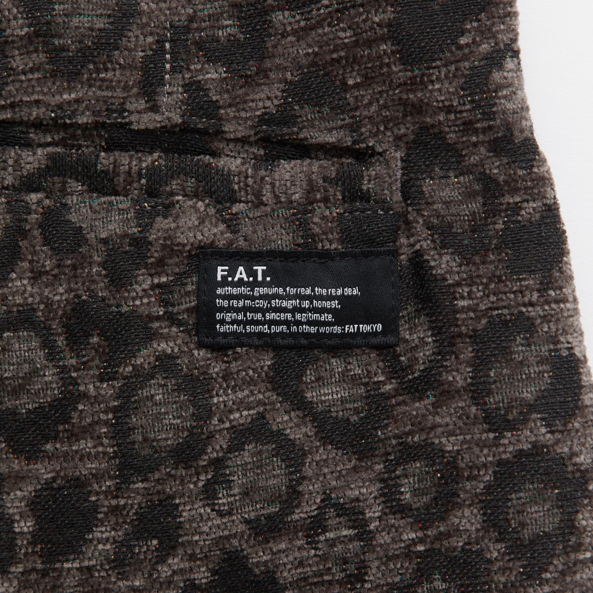 FAT GOBEROUSER エフエイティー ゴベラウザー F32520-PN25【メンズ ワイドパンツ ゴブランジャガード アニマル柄 イージーパンツ 秋冬 25FW】