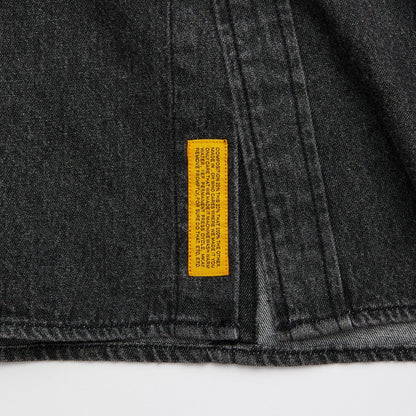FAT DENIFORM エフエイティー デニフォーム F32520-SH08【メンズ ワークシャツ デニムシャツ ビッグシルエット ケミカルウォッシュ 刺繍ロゴ 25FW】
