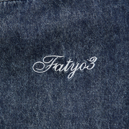 FAT DENIFORM エフエイティー デニフォーム F32520-SH08【メンズ ワークシャツ デニムシャツ ビッグシルエット ケミカルウォッシュ 刺繍ロゴ 25FW】