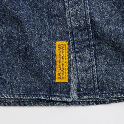 FAT DENIFORM エフエイティー デニフォーム F32520-SH08【メンズ ワークシャツ デニムシャツ ビッグシルエット ケミカルウォッシュ 刺繍ロゴ 25FW】