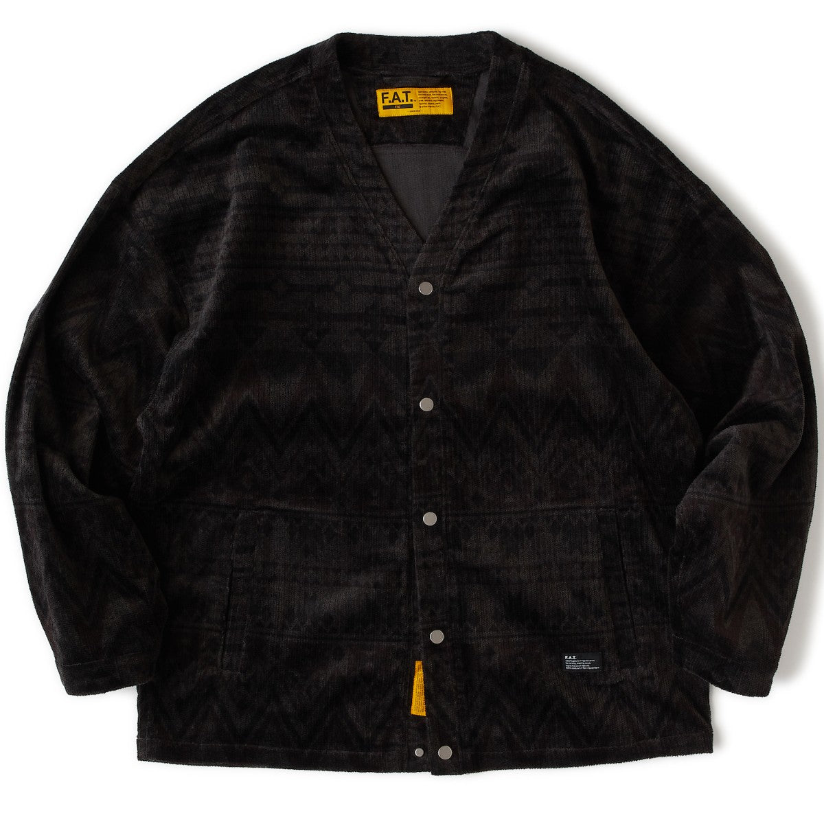 FAT NATIGAN エフエイティー ネイティガン F32520-SH16【メンズ スナップカーディガン コーデュロイ ネイティブ柄 リラックスシルエット 秋冬 25FW】