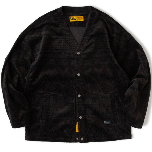 FAT NATIGAN エフエイティー ネイティガン F32520-SH16【メンズ スナップカーディガン コーデュロイ ネイティブ柄 リラックスシルエット 秋冬 25FW】