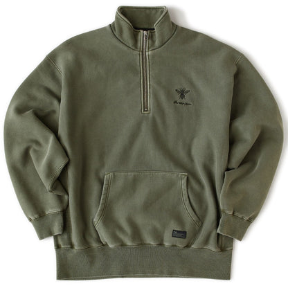 FAT FADEMENT.ZIP エフエイティー フェイドメント.ジップ F32520-SW07【メンズ トップス スウェット ハーフジップ 刺繍 裏毛 セットアップ可 25FW】