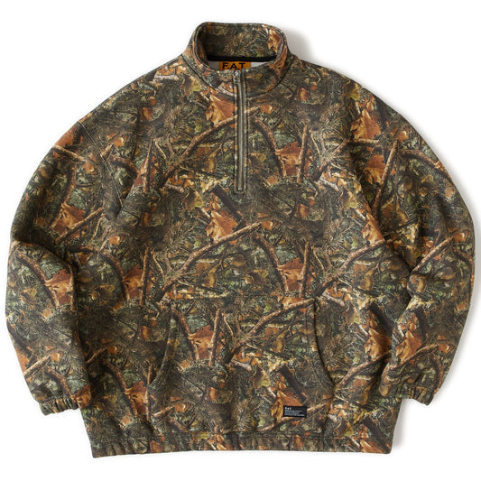 FAT WOODSFIELD.HALF エフエイティー ウッズフィールド.ハーフ F32520-SW12【メンズ ハーフジップ スウェット カモフラージュ 裏毛 25FW】