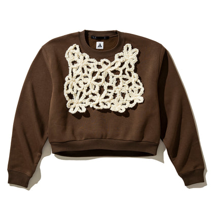 YuumiARIA EMBROIDERY SWEAT ユウミアリア エンブロイダリースウェット 252-AC008【レディース スウェット 長袖 刺繍 25FW】