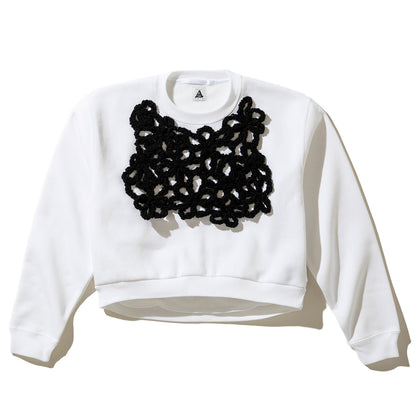 YuumiARIA EMBROIDERY SWEAT ユウミアリア エンブロイダリースウェット 252-AC008【レディース スウェット 長袖 刺繍 25FW】