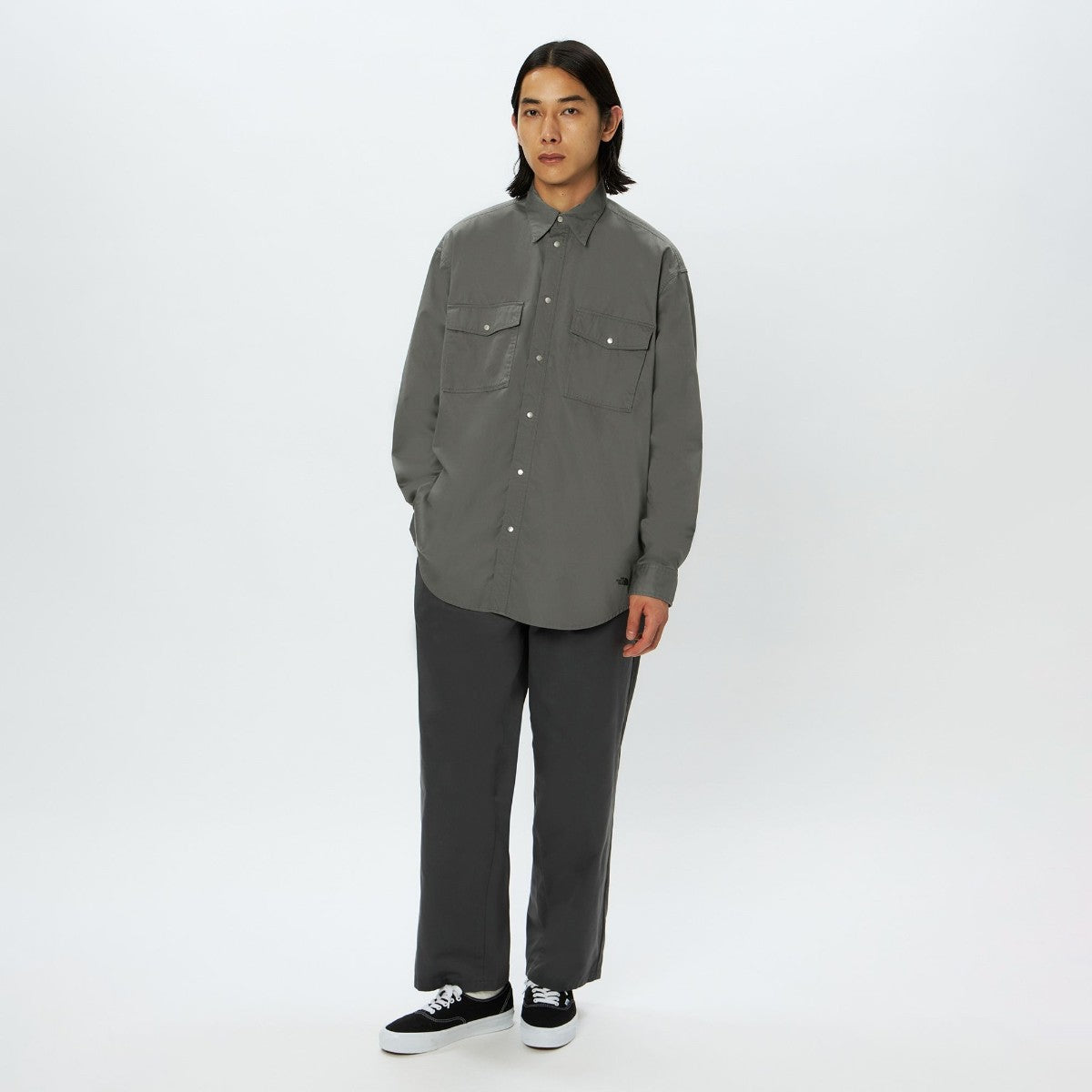 THE NORTH FACE L/S ROCK STEADY CHINO SHIRT ザ・ノース・フェイス ロングスリーブロックステディチノシャツ NR62531【メンズ チノシャツ 速乾素材 カジュアルシャツ デイリーウェア アウトドア 25FW】