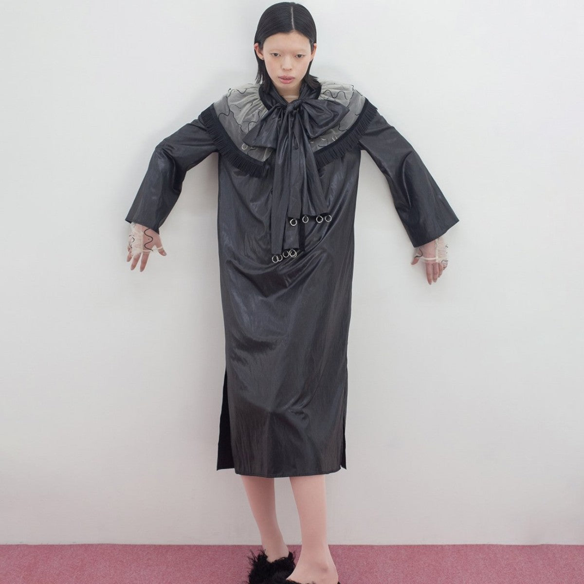 PoI Tulle collar skirt ポィ チュール カラー スカート 252-AA15【レディース チュール ミニスカート 付け襟 レイヤード 重ね着 25FW】