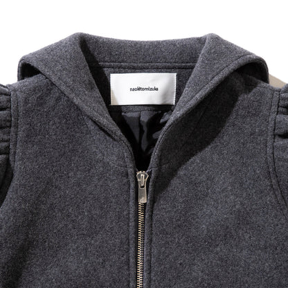 naokitomizuka Front zip jacket ナオキトミヅカ フロントジップ ジャケット GRNTJ007【レディース WOMENブランド 楽天NG 25FW】