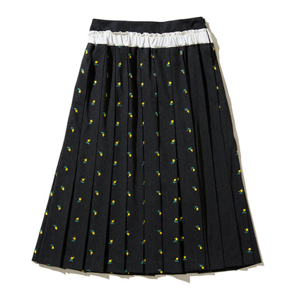 naokitomizuka Flower embroidery pleated skirt ナオキトミヅカ フラワー エンブロイダリー プリーツスカート GRNTS004【レディース WOMENブランド 楽天NG 25FW】