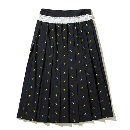 naokitomizuka Flower embroidery pleated skirt ナオキトミヅカ フラワー エンブロイダリー プリーツスカート GRNTS004【レディース WOMENブランド 楽天NG 25FW】