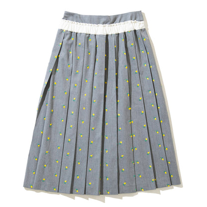 naokitomizuka Flower embroidery pleated skirt ナオキトミヅカ フラワー エンブロイダリー プリーツスカート GRNTS004【レディース WOMENブランド 楽天NG 25FW】
