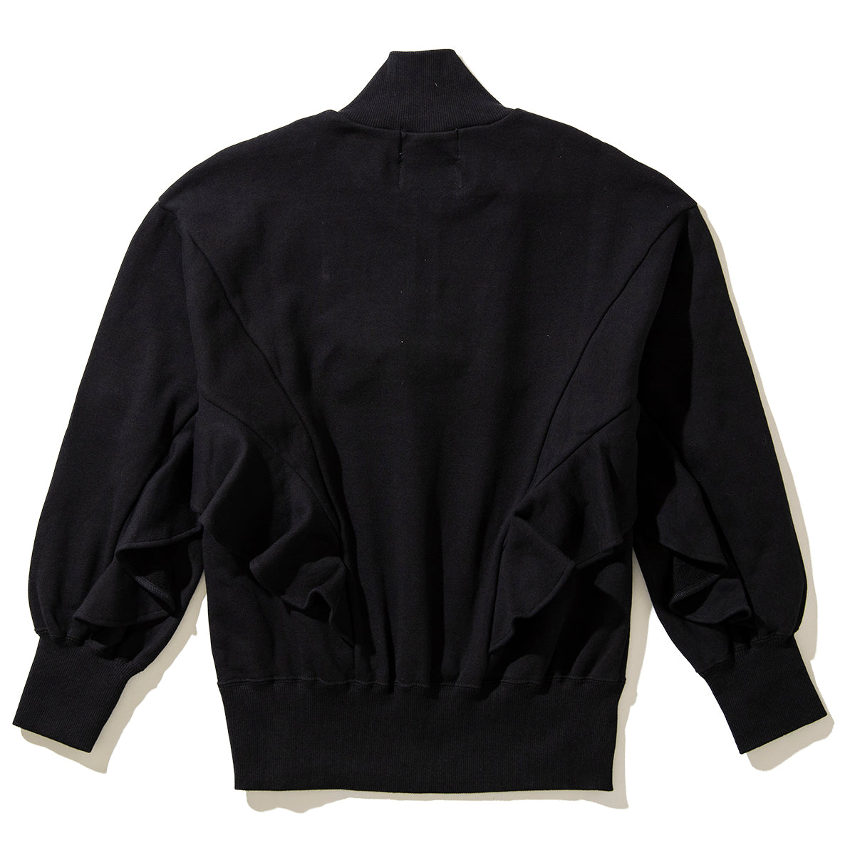 naokitomizuka WILD THINGS Half zip ruffled sweat shirt GRNTT008