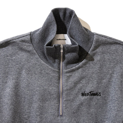 naokitomizuka WILD THINGS Half zip ruffled sweat shirt ナオキトミヅカ ワイルドシングス ハーフジップ フリル スウェットシャツ GRNTT008【レディース WOMENブランド 楽天NG 25FW】