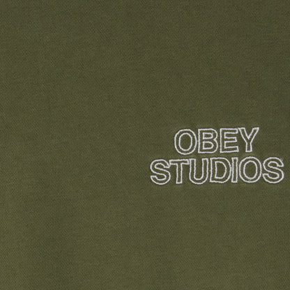 OBEY UNDERGROUND FADED HOOD オベイ アンダーグラウンドフェイディッドフード 112470267【メンズ パーカー フーディー 裏起毛 カジュアル 25FW】
