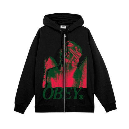 OBEY BLINDFOLD オベイ ブラインドフォールド 112854206【メンズ パーカー ジップアップ グラフィック プリント 25FW】
