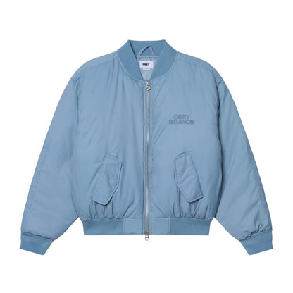 OBEY STUDIOS MA-1 BOMBER オベイ スタジオ MA-1 ボンバー 121800594【メンズ アウター フライトジャケット ミリタリー ナイロン 中綿 25FW】