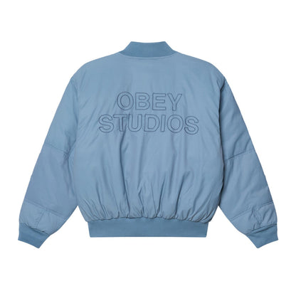 OBEY STUDIOS MA-1 BOMBER オベイ スタジオ MA-1 ボンバー 121800594【メンズ アウター フライトジャケット ミリタリー ナイロン 中綿 25FW】
