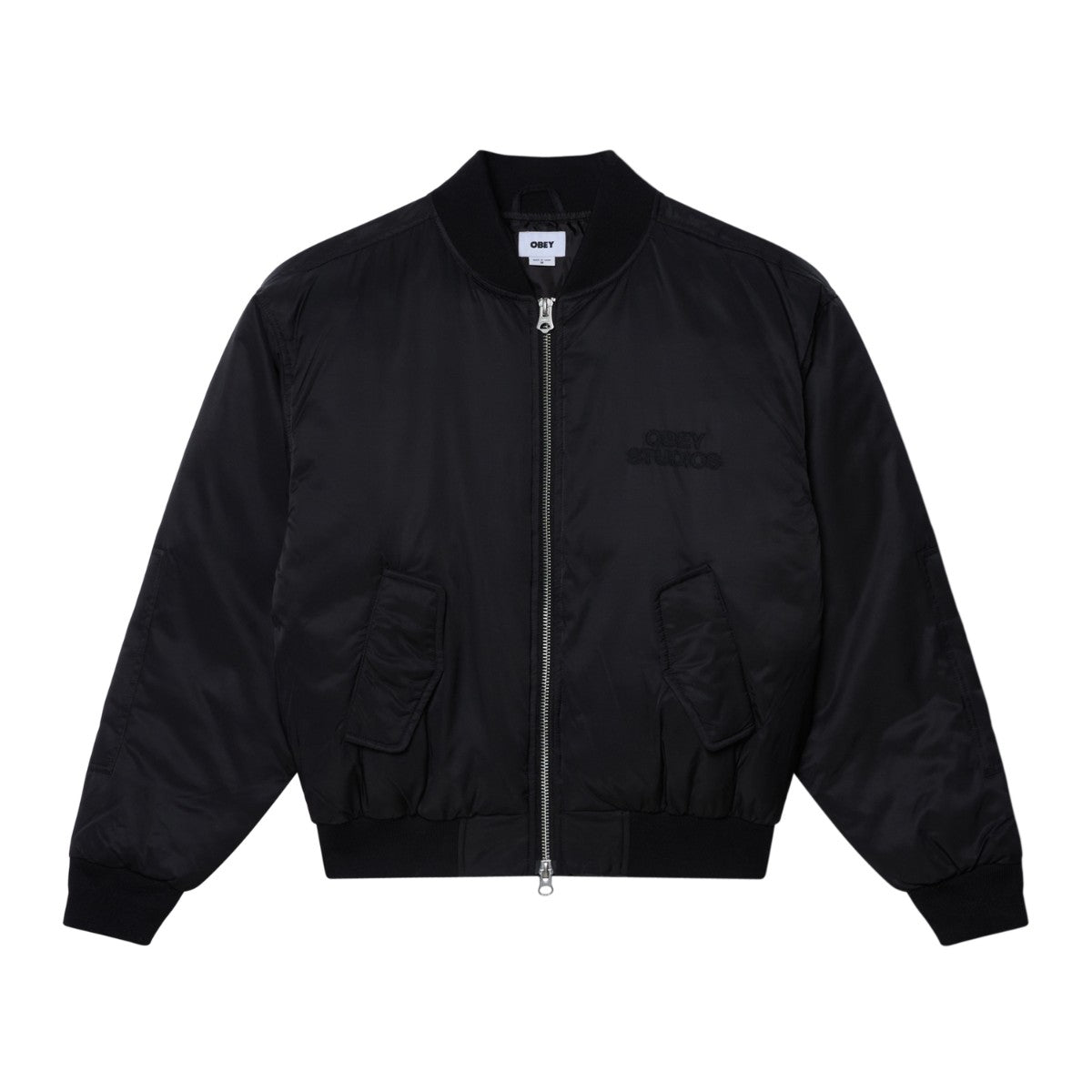 OBEY STUDIOS MA-1 BOMBER オベイ スタジオ MA-1 ボンバー 121800594【メンズ アウター フライトジャケット ミリタリー ナイロン 中綿 25FW】