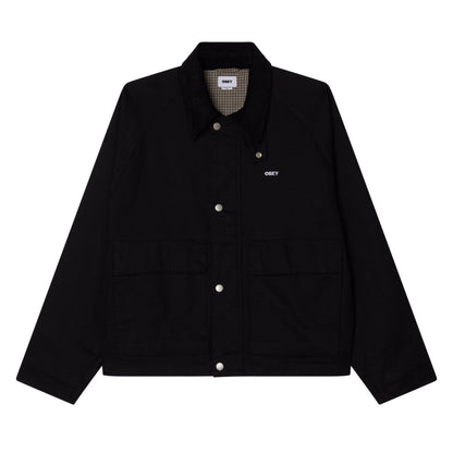 OBEY CADEN WORK JACKET オベイ ケイデン ワーク ジャケット 121800596【メンズ アウター ジャケット スナップボタン ワークテイスト 25FW】