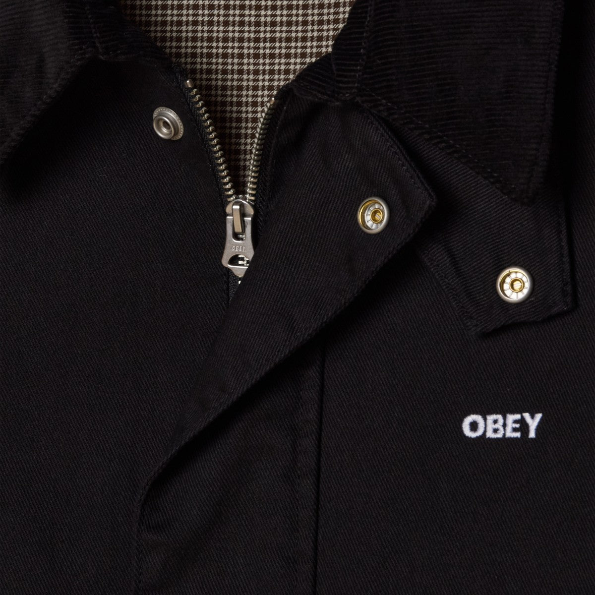 OBEY CADEN WORK JACKET オベイ ケイデン ワーク ジャケット 121800596【メンズ アウター ジャケット スナップボタン ワークテイスト 25FW】
