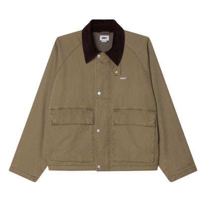 OBEY CADEN WORK JACKET オベイ ケイデン ワーク ジャケット 121800596【メンズ アウター ジャケット スナップボタン ワークテイスト 25FW】