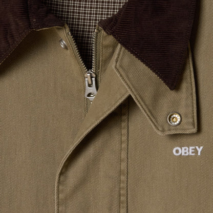 OBEY CADEN WORK JACKET オベイ ケイデン ワーク ジャケット 121800596【メンズ アウター ジャケット スナップボタン ワークテイスト 25FW】