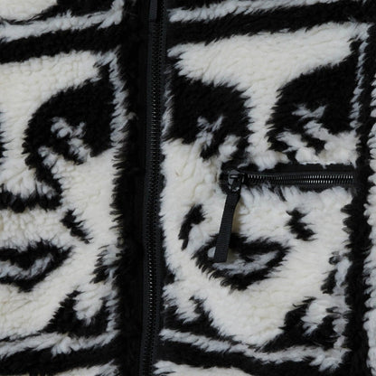 OBEY REPEATED ICON SHERPA JACKET オベイ リピーテッド アイコン シェルパ ジャケット 121800608【メンズ ジャカード シェルパ ジップジャケット 総柄 アウター カジュアル 25FW】