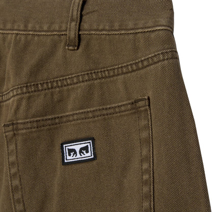 OBEY BIGWIG BAGGY DENIM オベイ ビッグウィッグ バギー デニム 142010087【メンズ デニム ジーンズ バギーパンツ ワイドシルエット ロゴ刺繍 25FW】