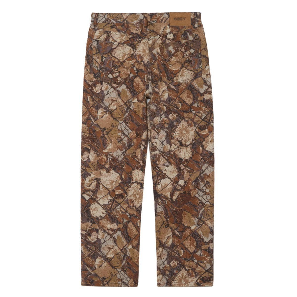 OBEY CLASSIC BAGGY DENIM オベイ クラシック バギー デニム 142010109【メンズ デニム ジーンズ バギーパンツ テーパードレッグ ボタンフライ レザーパッチ 25FW】