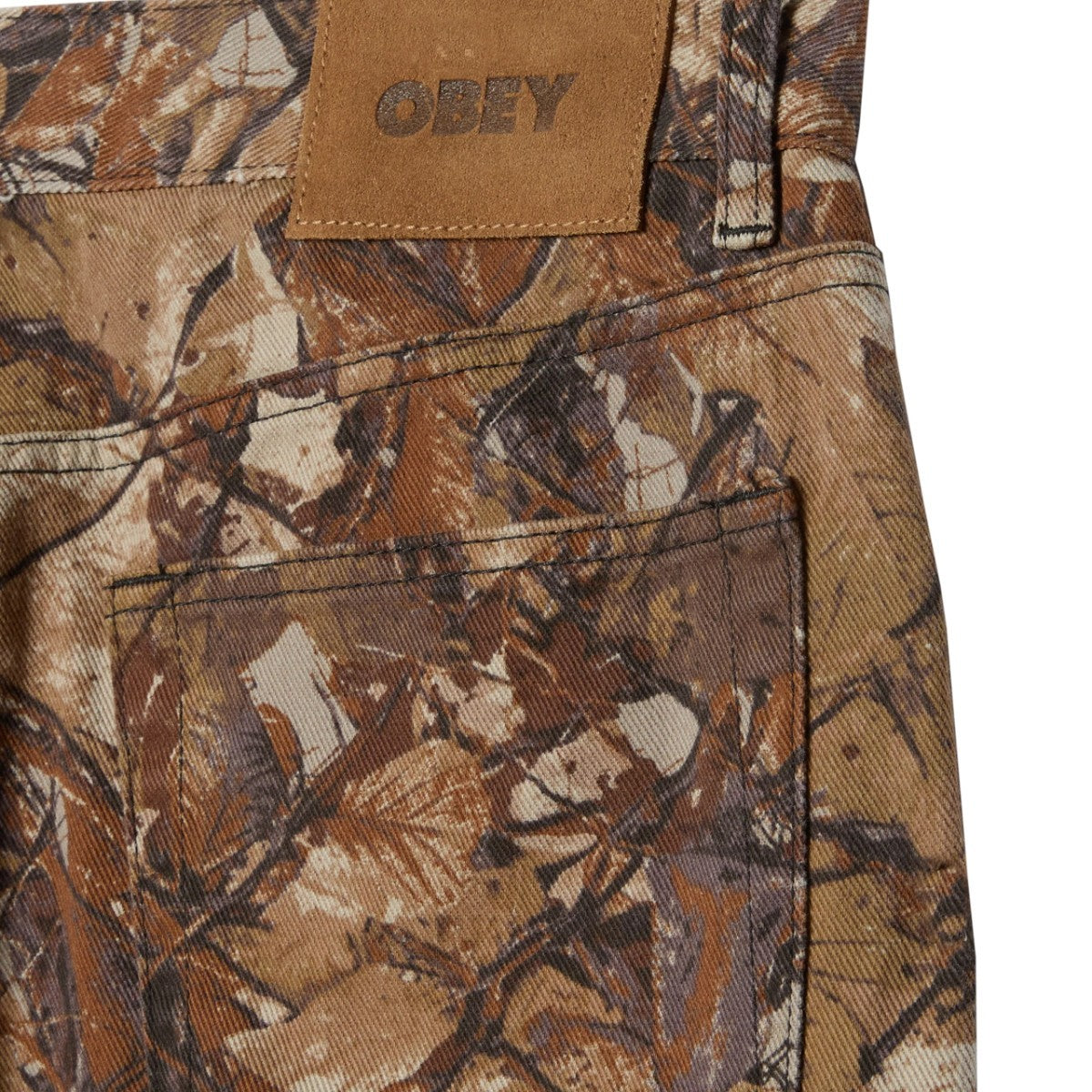 OBEY CLASSIC BAGGY DENIM オベイ クラシック バギー デニム 142010109【メンズ デニム ジーンズ バギーパンツ テーパードレッグ ボタンフライ レザーパッチ 25FW】