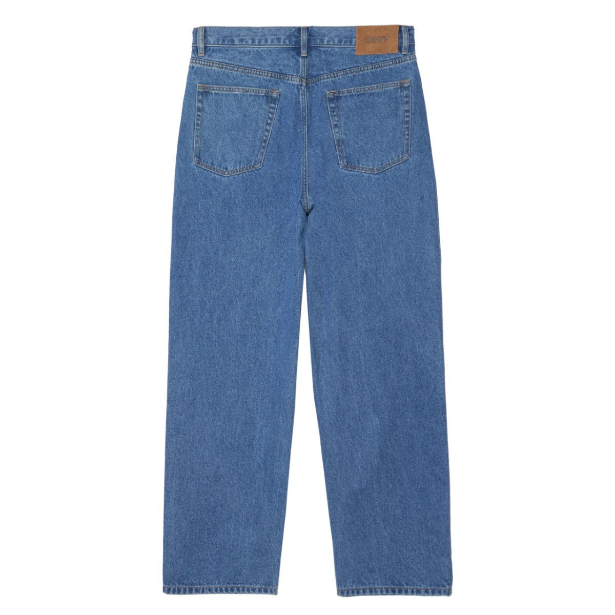 OBEY CLASSIC BAGGY DENIM オベイ クラシック バギー デニム 142010109【メンズ デニム ジーンズ バギーパンツ テーパードレッグ ボタンフライ レザーパッチ 25FW】