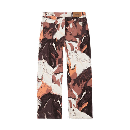 OBEY CLASSIC BAGGY PRINTED DENIM オベイ クラシック バギー プリント デニム 142010112【メンズ デニム バギーフィット テーパード 5ポケット 25FW】