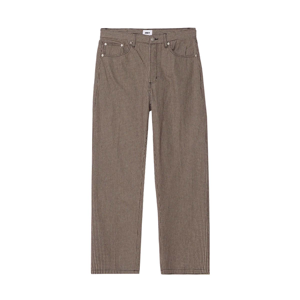 OBEY CLASSIC BAGGY PLAID DENIM オベイ クラシックバギープレイドデニム 142010114【メンズ ボトムス パンツ デニム バギー テーパード 25FW】