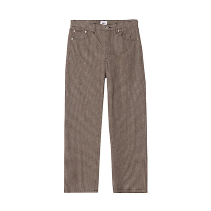 OBEY CLASSIC BAGGY PLAID DENIM オベイ クラシックバギープレイドデニム 142010114【メンズ ボトムス パンツ デニム バギー テーパード 25FW】