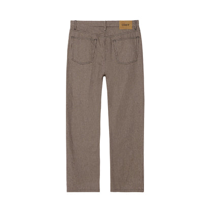 OBEY CLASSIC BAGGY PLAID DENIM オベイ クラシックバギープレイドデニム 142010114【メンズ ボトムス パンツ デニム バギー テーパード 25FW】