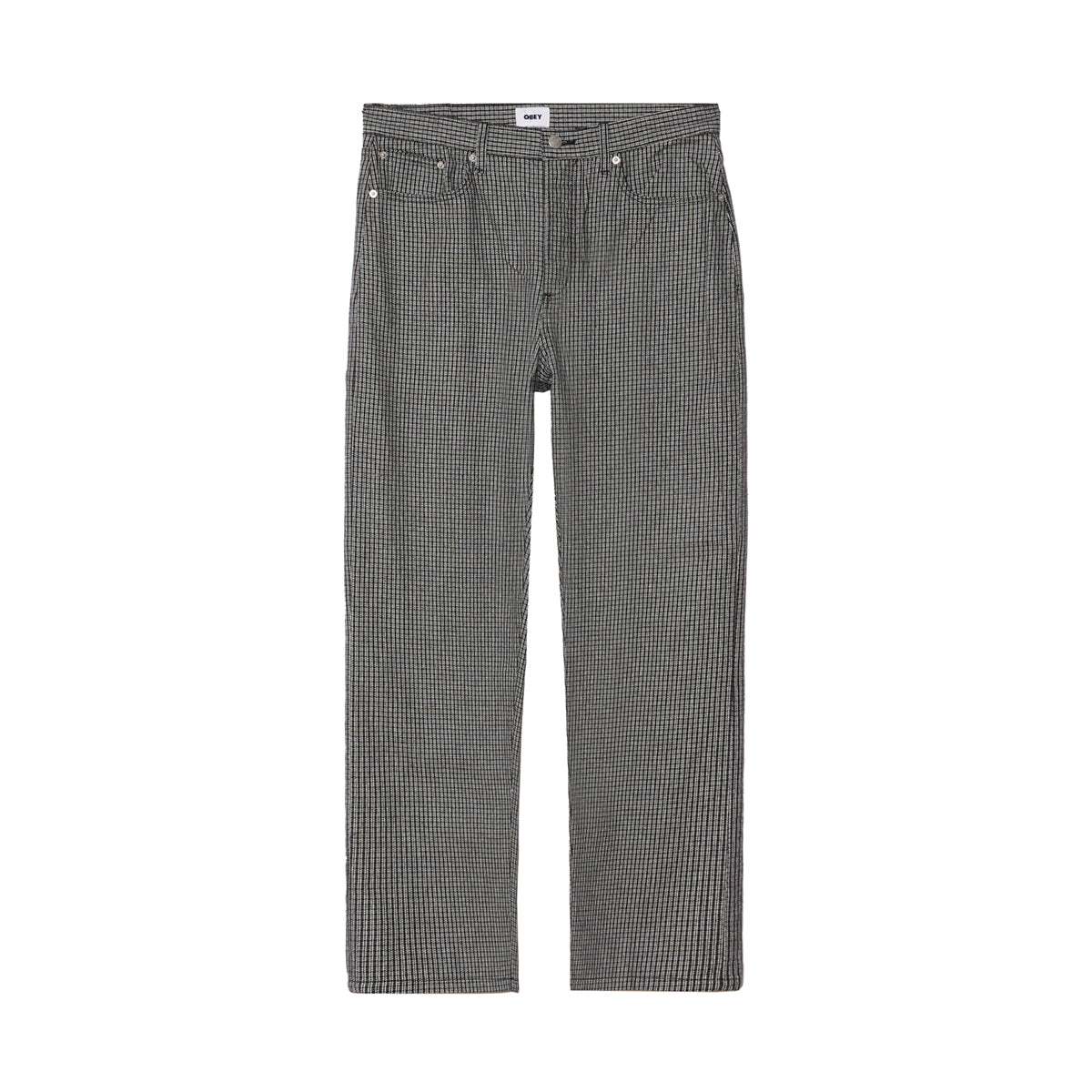 OBEY CLASSIC BAGGY PLAID DENIM オベイ クラシックバギープレイドデニム 142010114【メンズ ボトムス パンツ デニム バギー テーパード 25FW】